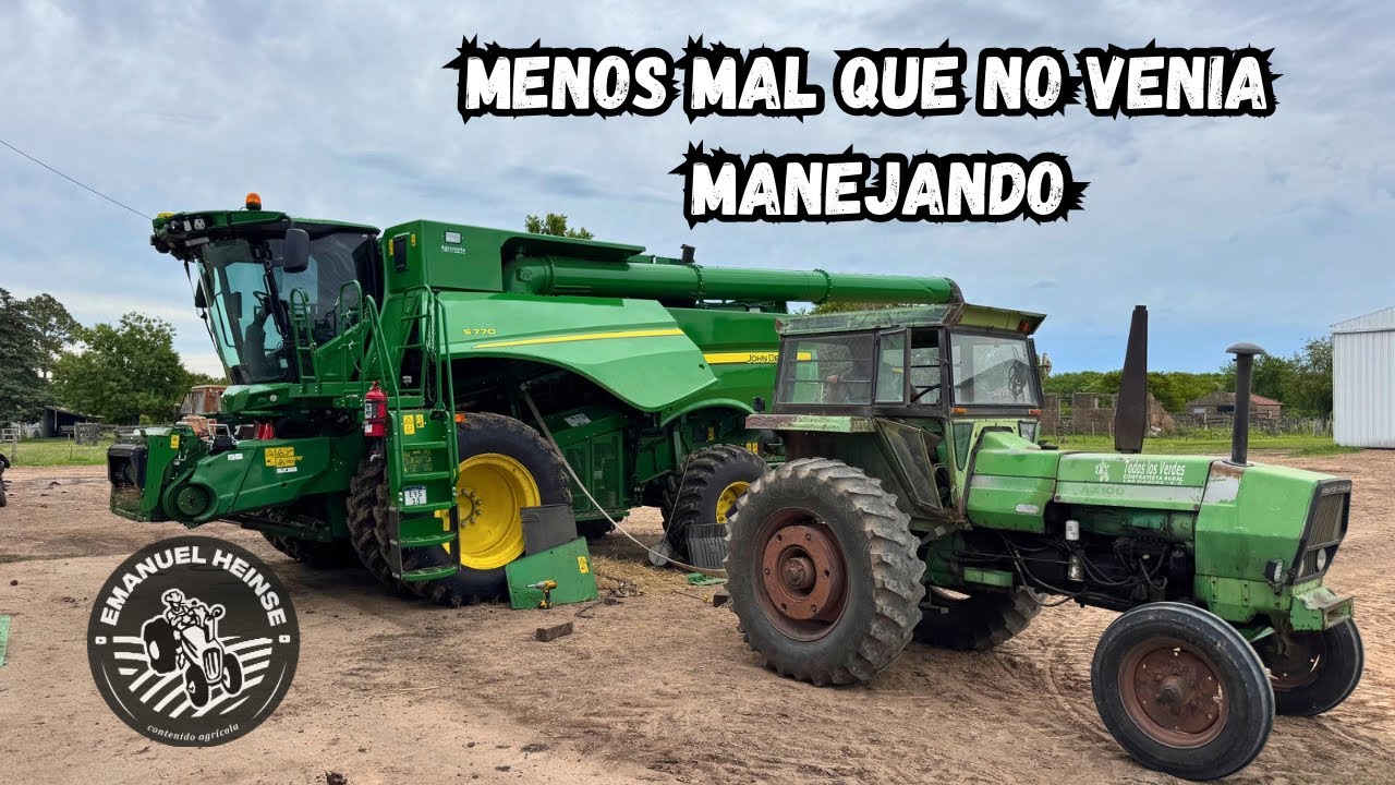 SE ATORÓ LA COSECHADORA!  