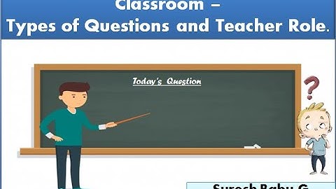Nature of Questioning in the classroom - Types of Questioning - Teacher role - LAC - Suresh Babu G