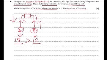 AS Mechanics Mathematics/ 9709/Oct Nov 2024/ P41 Question 1/ Pulleys, Tension, and Acceleration 