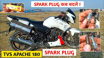 TVS Apache RTR 180 Spark Plug Change | TVS Apache RTR Not Starting Problem | TVS Apache RTR 180