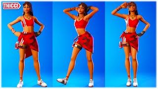 Fortnite COSMIC SUMMER EVENT 2021: Thicc 'BOARDWALK RUBY' Skin Showcased With Dances & Emotes 😍❤️