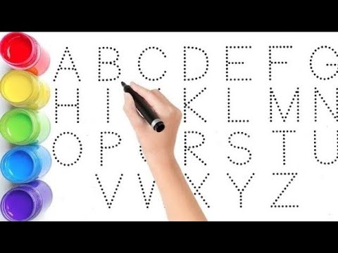 Alphabet A to Z for kids | writing along dotted lines for toddlers | 123 numbers,,abc songs,part 123