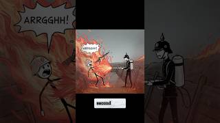His Guts Were MELTED by Fire🔥WW1 Horror Story#shorts #history #worldwar #english #stickman #shorts