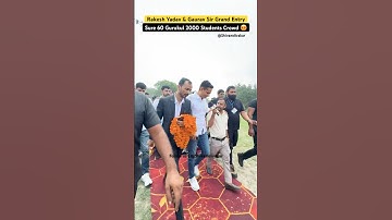 Rakesh Yadav & Gaurav Sir Grand Entry Sure 60 Gurukul 2000 Students Crowd 😍| #upsc #ssc #viral