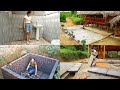 Timelapse start to finish build log cabin  30 days building toilet wc system  front yard