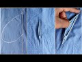 How to sew zipper side pocket easy tutorial  shorts zippered side pockets stitching easy method 