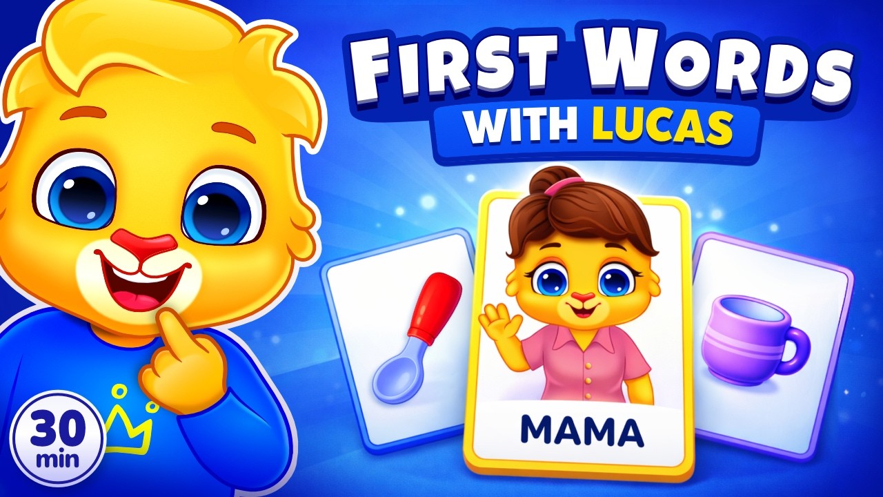 Baby Learning First Words | Say Mama, Dada, Yes, No | Learn to Talk with Lucas & Friends