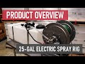 Solutions 25gal electric spray rig  professional skid sprayer overview