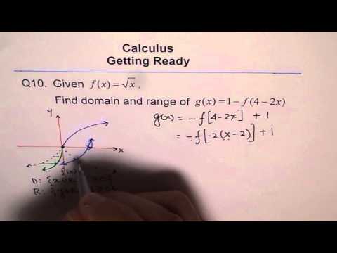 Domain Range of Transformed Function Q10