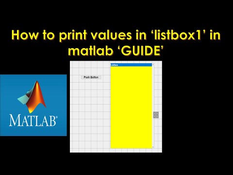 HOW TO Print values in listbox @ MATLAB GUIDE?