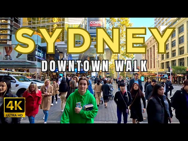 [4K] WALKING SYDNEY DOWNTOWN | 🇦🇺 SYDNEY AUSTRALIA #walking, #sydney , #australia class=