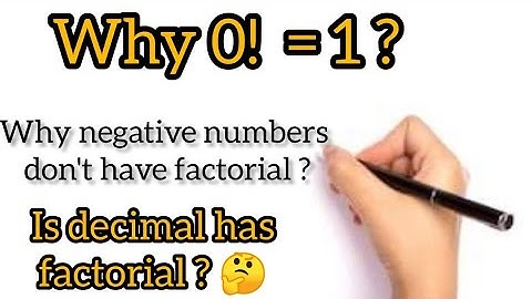Why is 0! = 1 ? | Factorial of negative numbers|Genius 3.0.