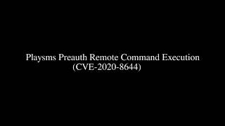 PlaySMS Before 1.4.3 Pre Auth Template Injection RCE (CVE-2020-8644)