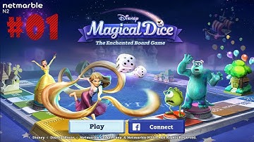 Disney Magical Dice : The Enchanted Board Game - #1 - Kids Game | Children Gameplay