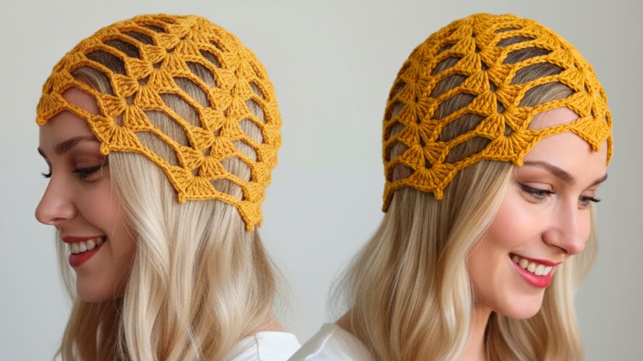 Headpiece de crochê - Gorro de crochê tendência - Super econômico