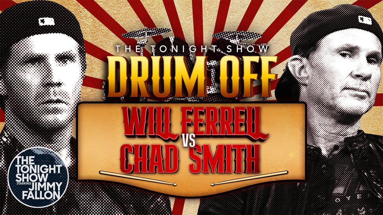 Tonight Show Drum Off Will Ferrell vs Chad Smith