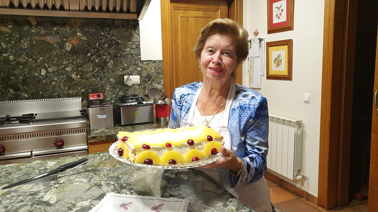 Tarta de queso y piña muy fresquita de la Guela Pepi | Tarta sin horno de Piña.