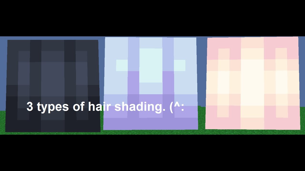 3 Types of Minecraft Skin Hair Shading - YouTube