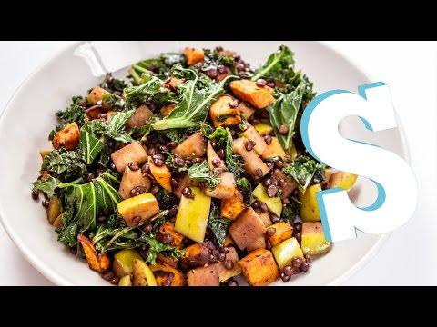 Warm Kale Apple Lentil Recipe Meal Plan Dinner-11-08-2015