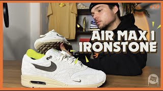 NIKE AIR MAX 1 IRONSTONE UNBOXING, DETAIL & ON-FEET!🔥📽️ #SPS12 #sneakers #nike #unboxing #onfeet