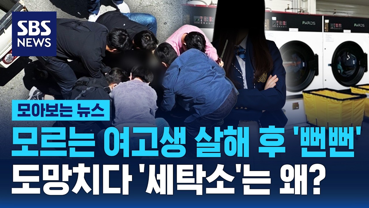 길 가다 여고생 살해 후 '뻔뻔'..도망치다 '코인세탁소' 간 이유는? / SBS / 모아보는 뉴스