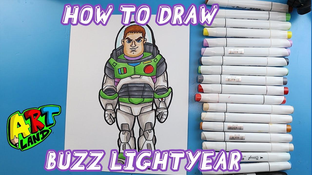 How to draw Buzz Lightyear  Step by step Drawing tutorials