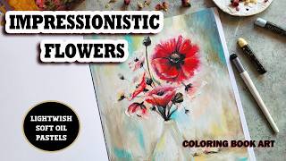 Impressionistic Study in My Coloring Book ⭐ Lightwish Soft Oil Pastels screenshot 1