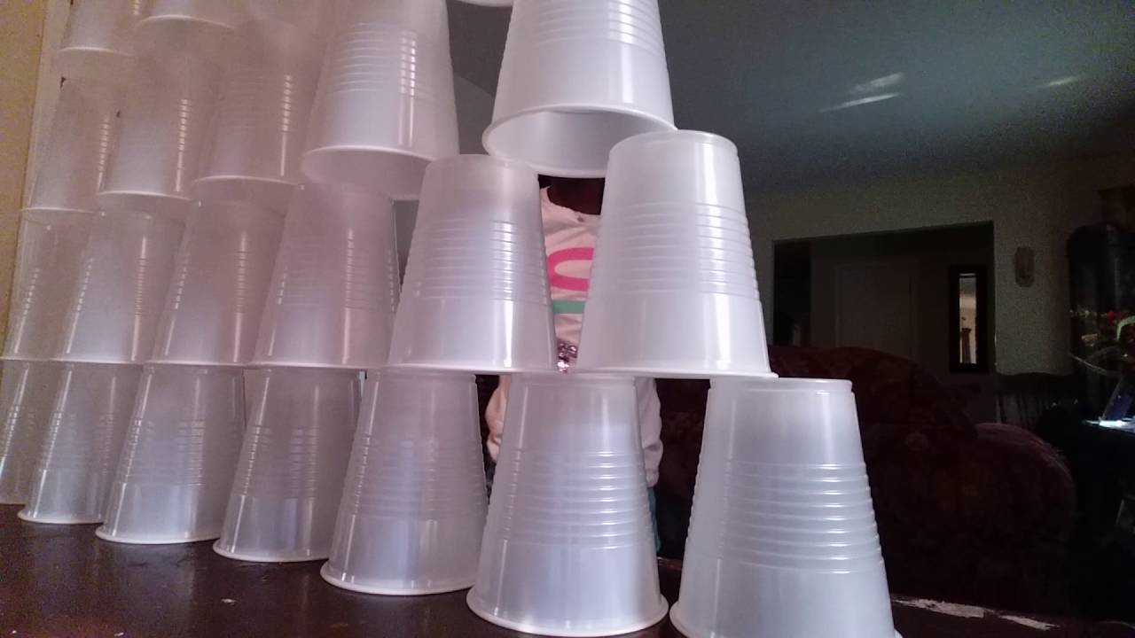 Cup stacking challenge - YouTube