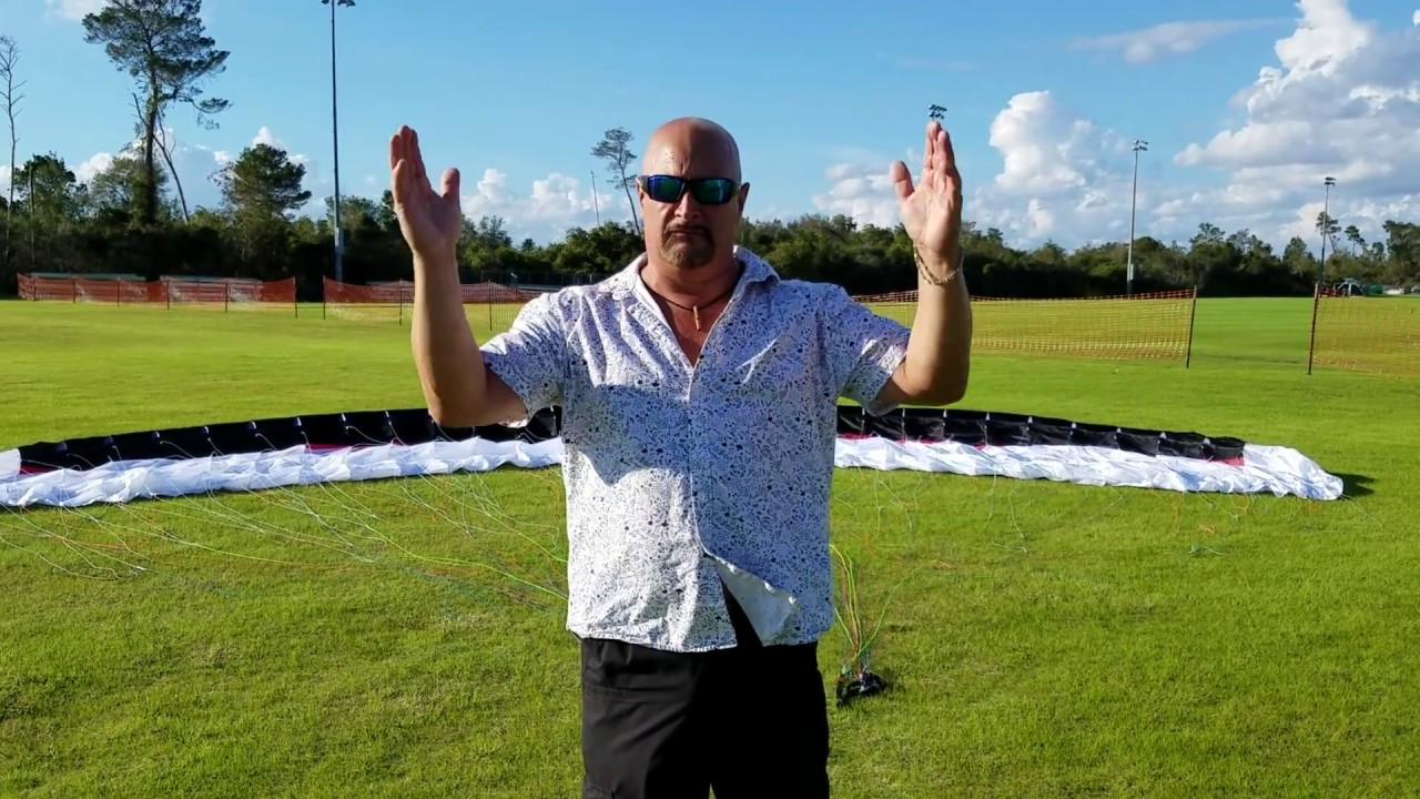 KITING a powered paraglider wing.