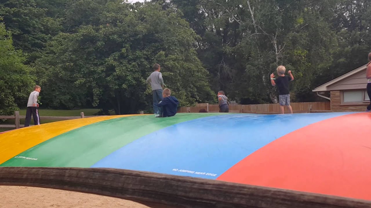 The bouncy pillow at yogi bear park YouTube