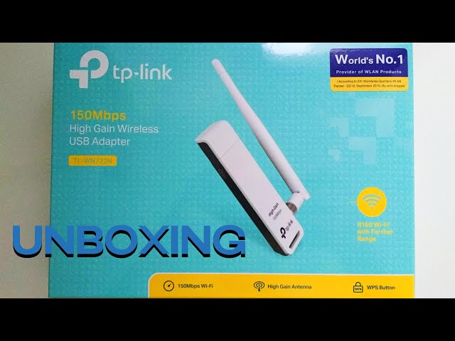 TP-Link 150Mbps High Gain Wireless USB Adapter (TL-WN722N) Unboxing -  YouTube