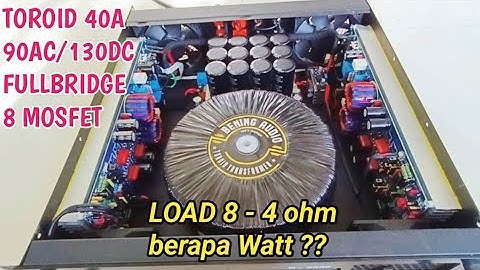 CLASS D FULLBRIDGE 8 MOSFET 130V + toroid 40A 