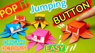 Easy Origami Fidget toy POP IT BUTTON Jumping Octopus Changing faces origami (@Yakomoga)