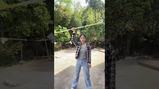 Daily Outdoor Workout and Traditional Stick Training Routine