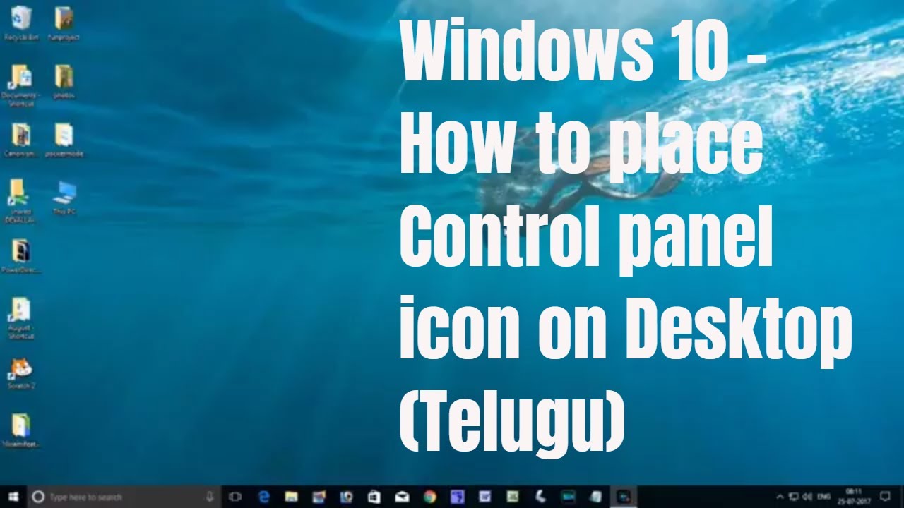 Windows 10 - How to place Control panel icon on Desktop -Teh for you ...