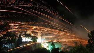 Easter Rockets on Chios island, Greece