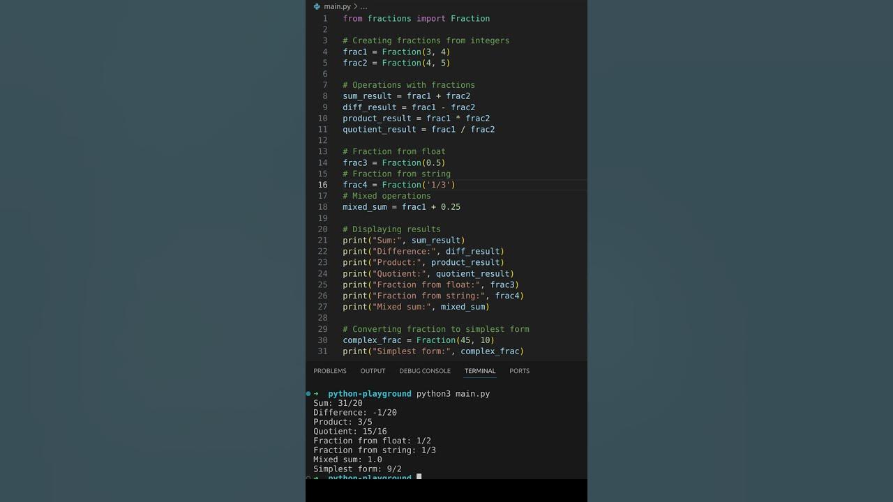 Using Python 3 to Handle Rational Numbers with the fractions Module ...
