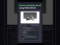 🔥Scooter Scroll Animation Using HTML CSS JS Next Level Web Animation!🛵💨#coding #trending #viral