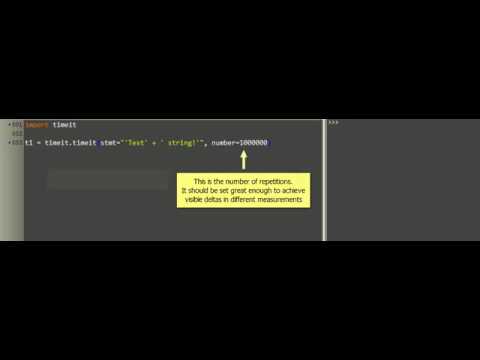 Using Timeit for measuring code snippets