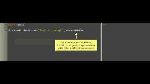 Using Timeit for measuring code snippets