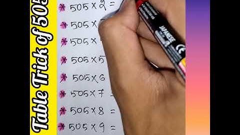 🔥Table Tricks of 505😲//#shorts//Vedic Math Magic//#short_tricks//#table_tricks