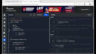 how to create a linkedlist and how to insert element at end of linkedlist