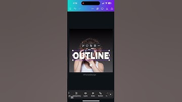 How to create outline text effect on Canva👩‍💻 #canvahacks #viralshorts #trending ding