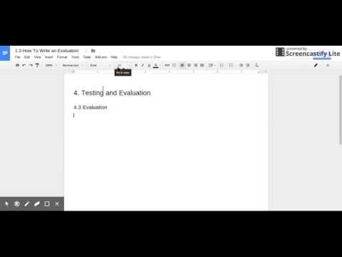 COMP1 - Testing #1 - Writing an 'Evaluation'