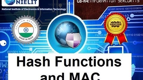 IS 6 Hash Functions and MAC