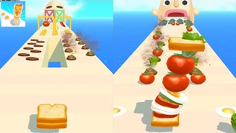 Sandwich Runner - Gameplay Walkthrough -  All Levels ( IOS, Android) #55-60 | Game the chain