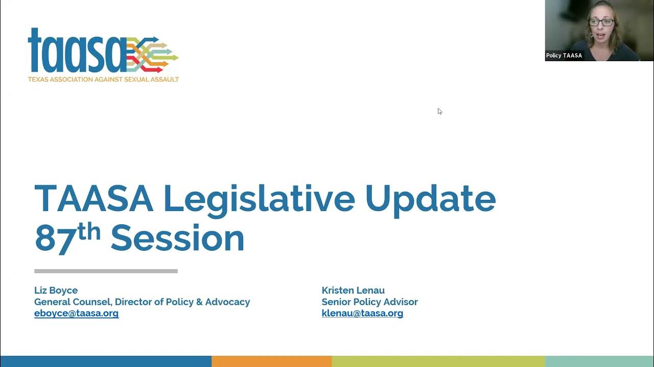 TAASA Talks "87th Legislative Session Update for Members" 8.20.21 YouTube