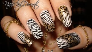 nail leopard animal zebra stamping tutorial nails easy designs cheetah tiger