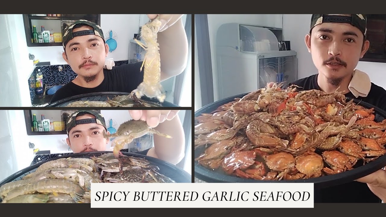 spicy buttered garlic seafood | MANTIS SHRIMP ALUPIHANG DAGAT AT ALIMASAG | Simpol 101