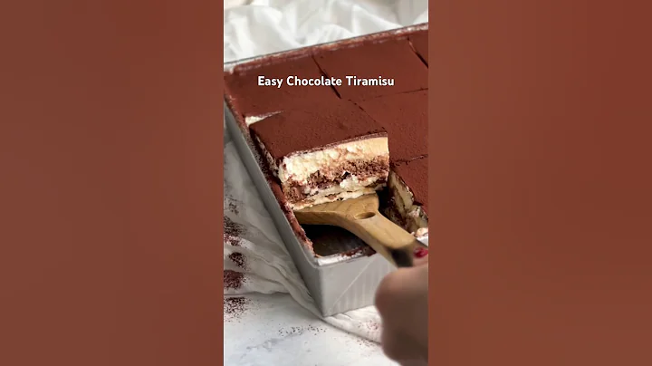 This Easy Chocolate Tiramisu is one of my most popular recipes & for good reason! #recipe #tiramisu